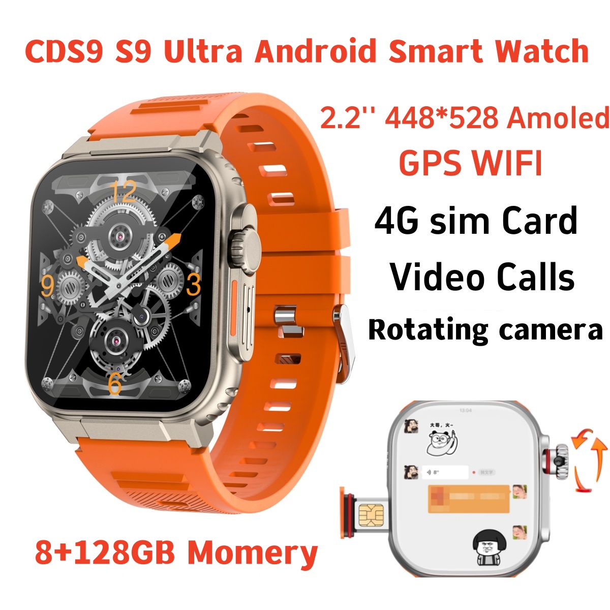 Smartwatch Watches For Men With Gps - Smartwatch S10 Originale con Rete 4G/5G,