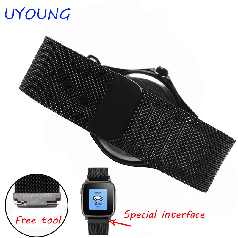 Smartwatch Pebble Watches - Cinturino ad anello Milanese da 22mm