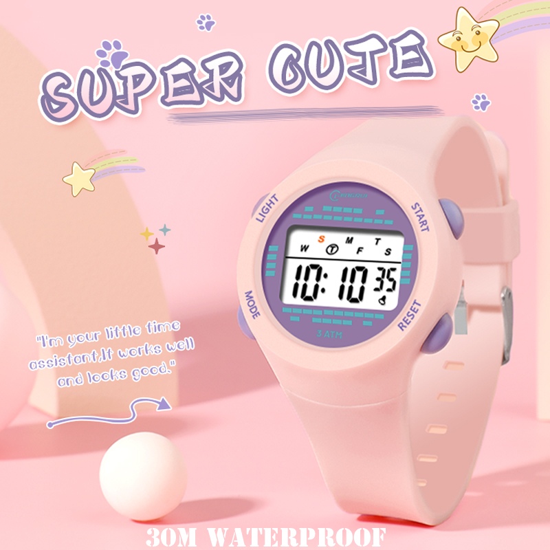 Smartwatch Watches For Kid Boy With Alarm - Orologio elettronico per bambini Ragazza Rosa