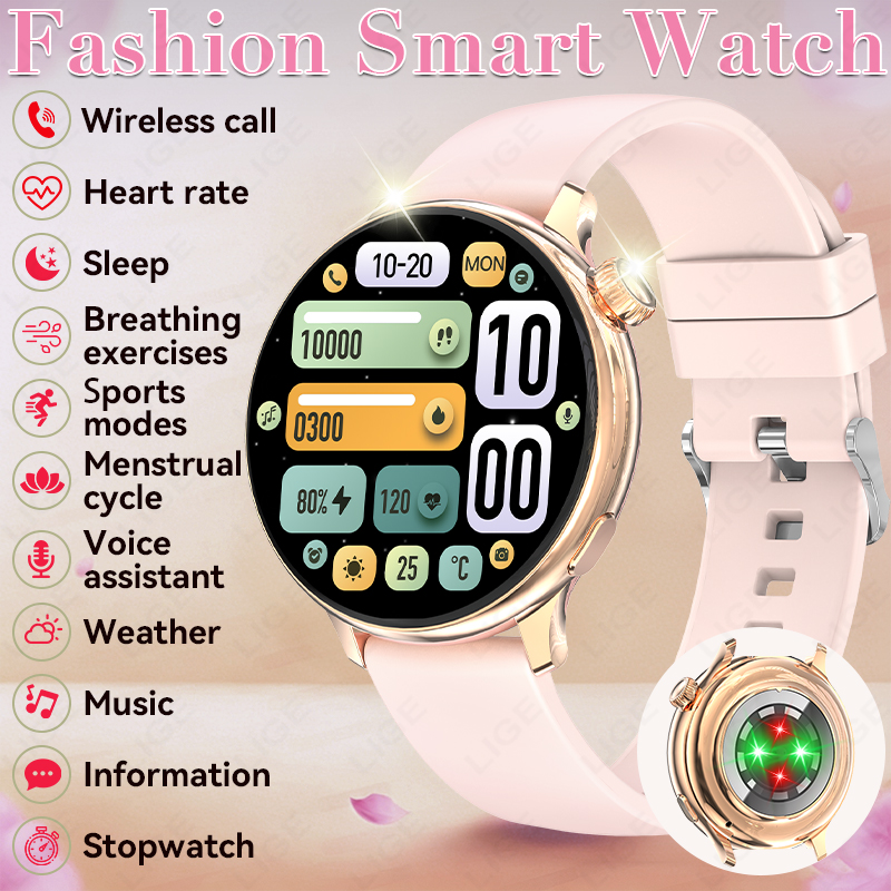 Smartwatch Stylish Watches For Women - LIGE Elegante Smartwatch Rotondo da Donna