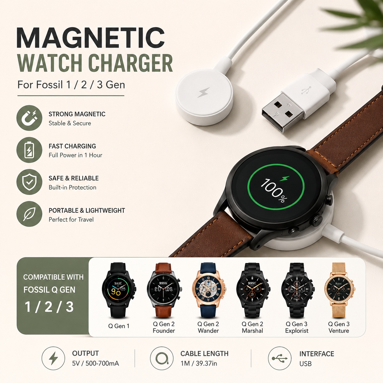 Adattatore USB per caricabatte - Fossil Watches Smartwatch Gen 3 recensione e prezzo